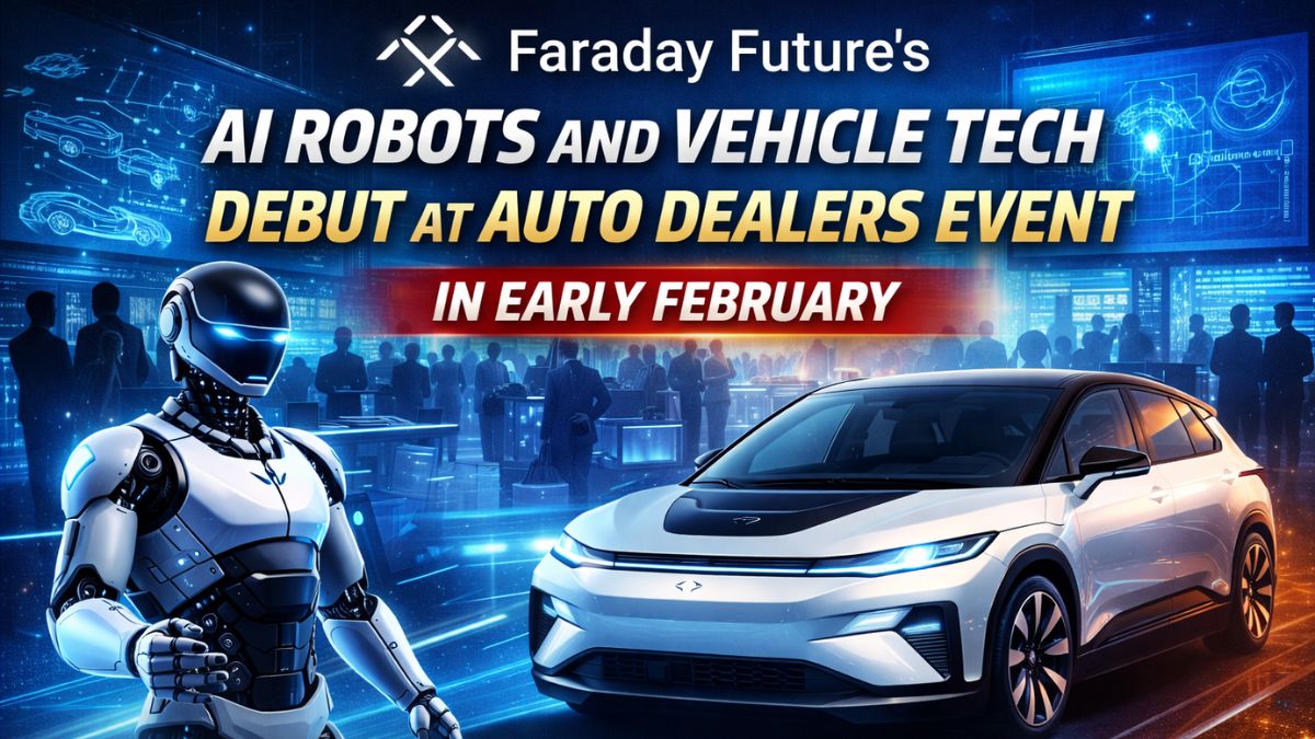 Faraday Future’s AI Robots and Vehicle Tech Debut at Auto Dealers Event in Early February
