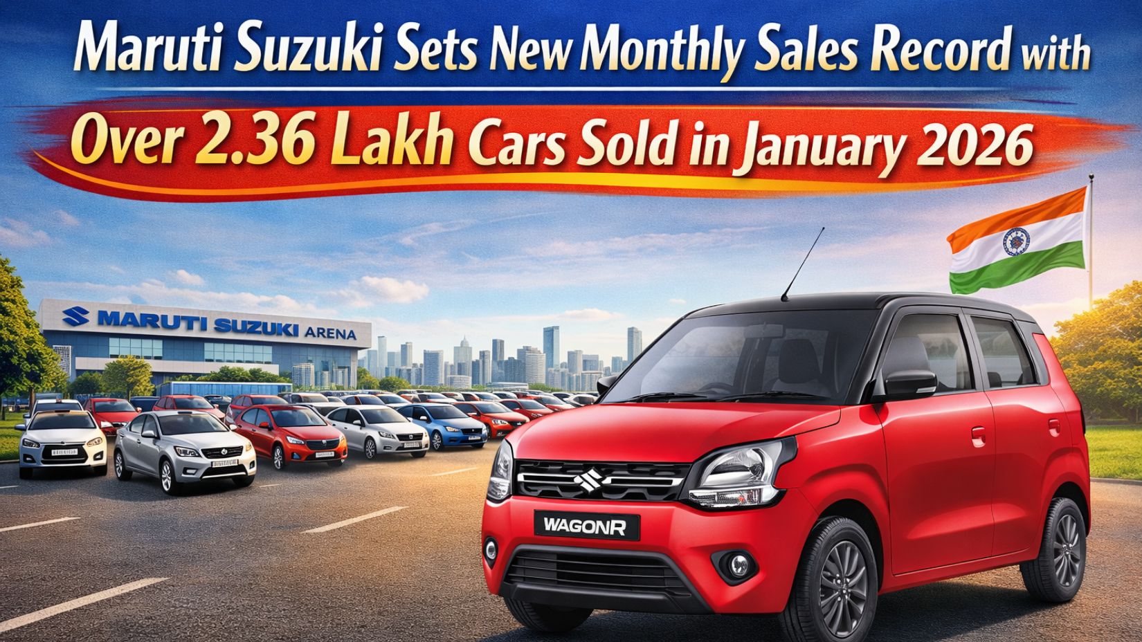 Maruti Suzuki Sets New Monthly Sales Record with Over 2.36 Lakh Cars Sold in January 2026