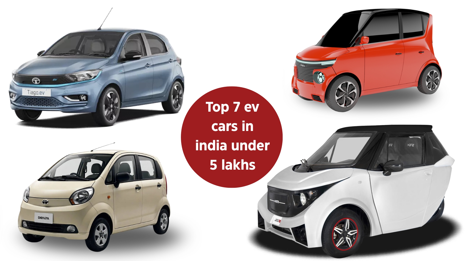 Top 5 EV Cars in India Under 5 Lakhs