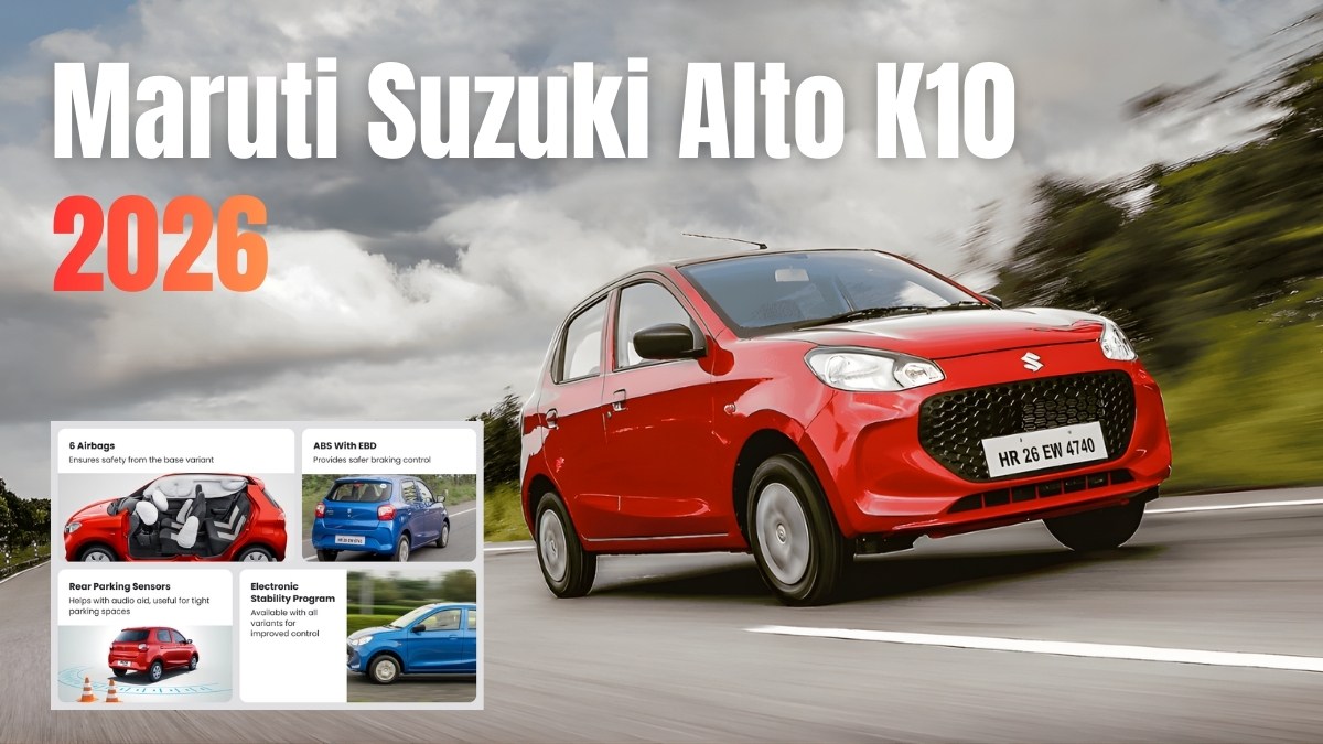 Maruti Suzuki Alto K10 2026 Launched: 6 Airbags, New Features & Budget Pricing – Is This India’s Safest Affordable Car?