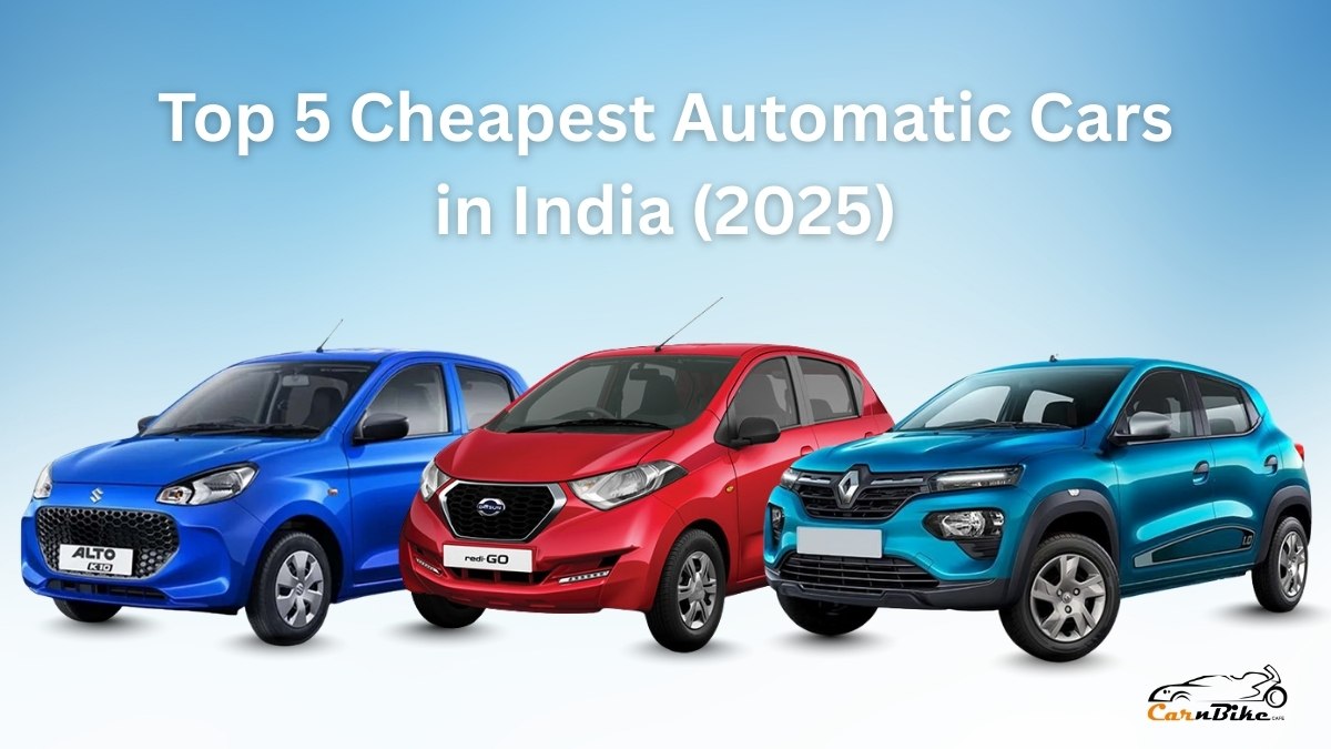 Top 5 Cheapest Automatic Cars in India (2025)