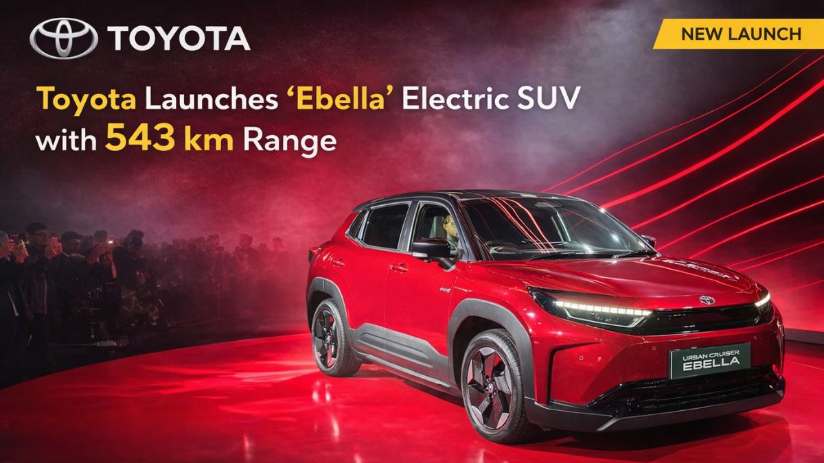 Toyota Launches First Mass-Market Electric SUV ‘Ebella’ with 543 km Range