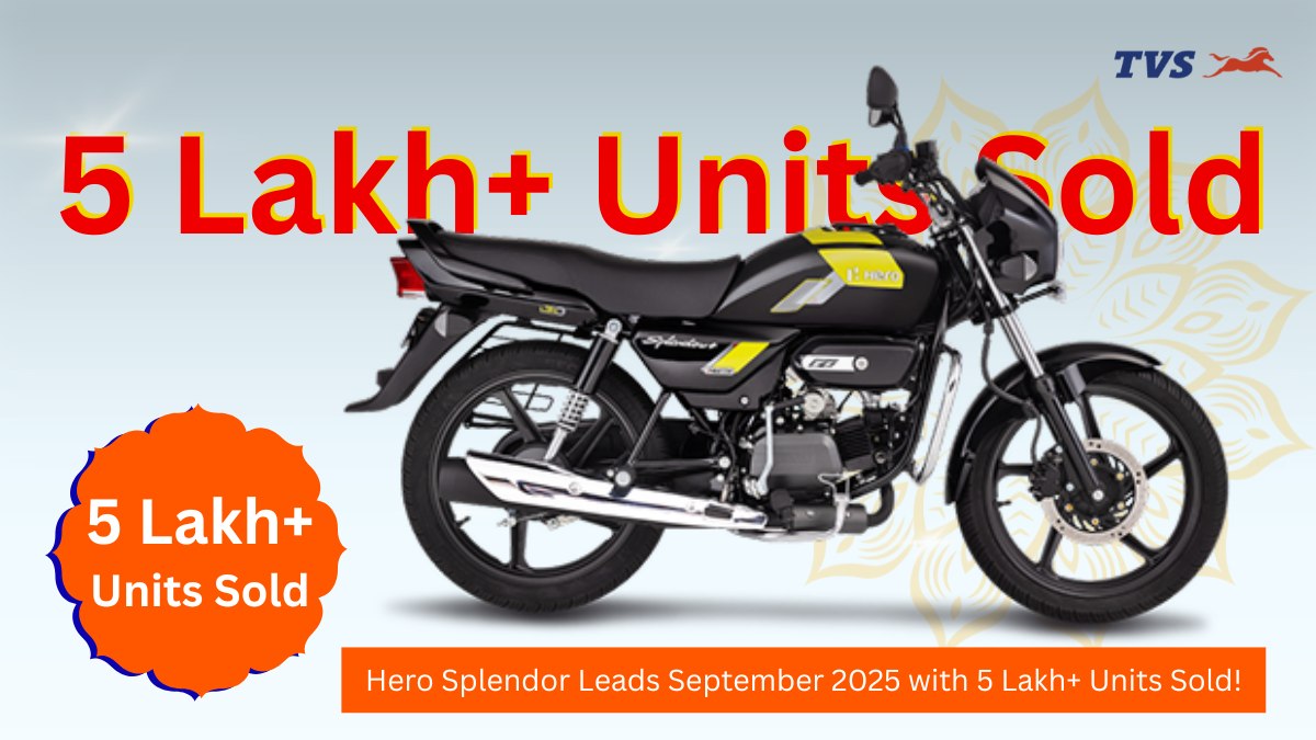 September 2025: Hero Splendor Shines Again with 5 Lakh+ Units Sold, Reigns as the King of Commuter Bikes!