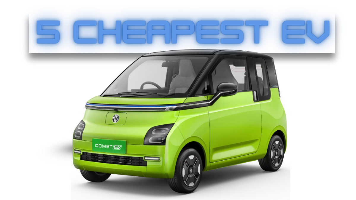 Top 5 Cheapest Electric Cars in India in 2025